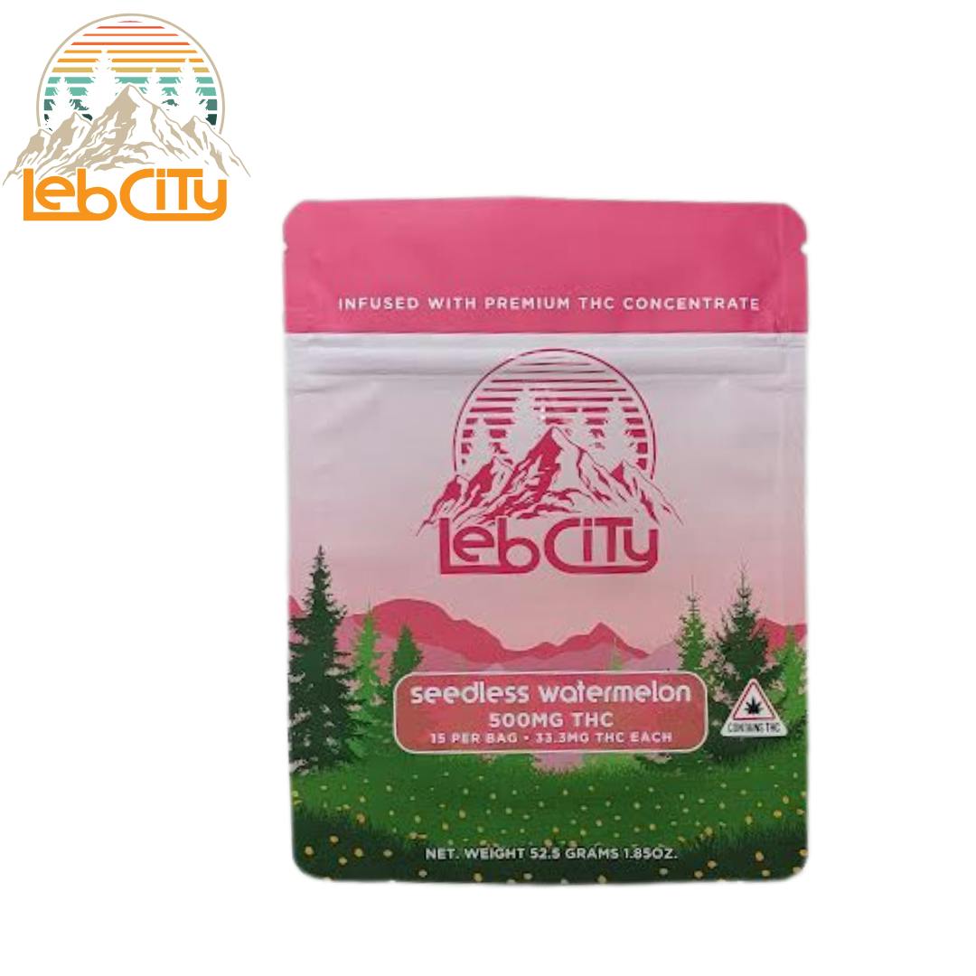 Seedless Watermelon 500 MG THC Infused Gummy by LebCity Extracts