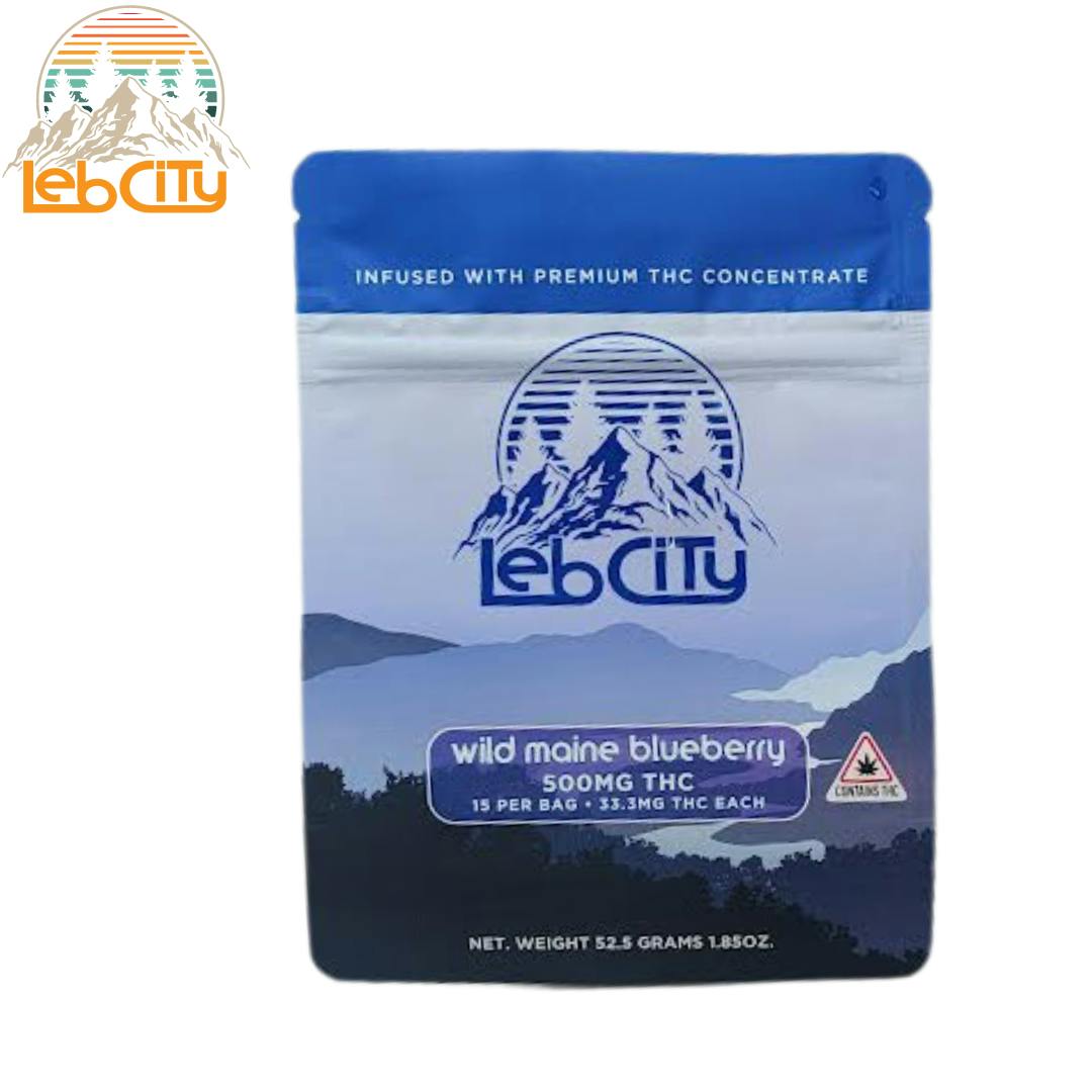 Wild Maine Blueberry 500 MG THC Infused Gummy by LebCity Extracts
