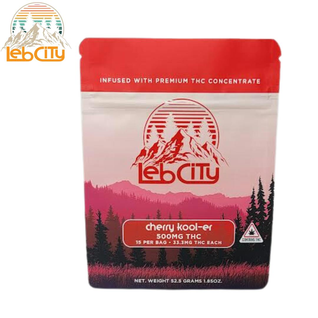 Cherry Kool-er 500 MG THC Infused Gummy by LebCity Extracts