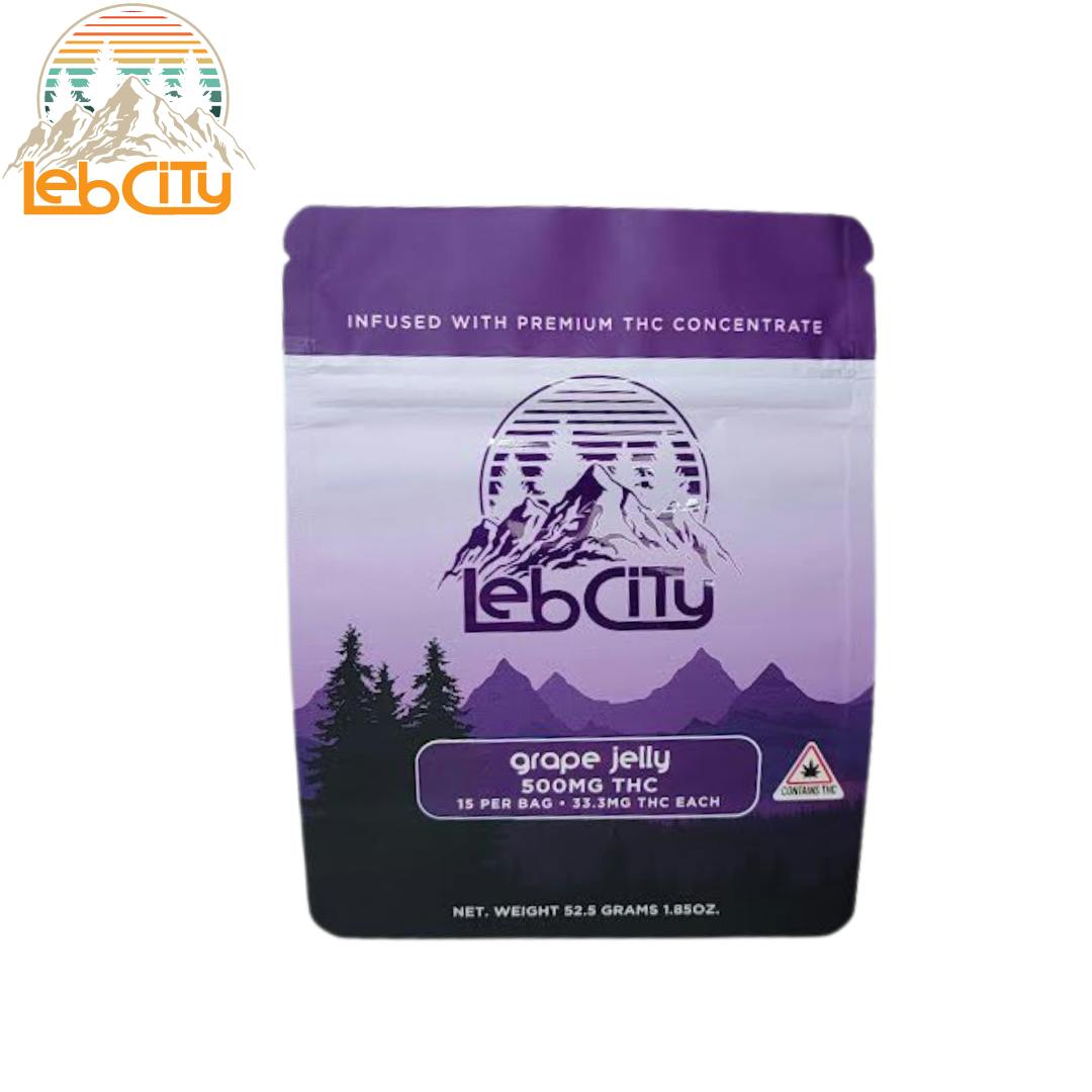 Grape Jelly 500 MG THC Infused Gummy by LebCity Extracts