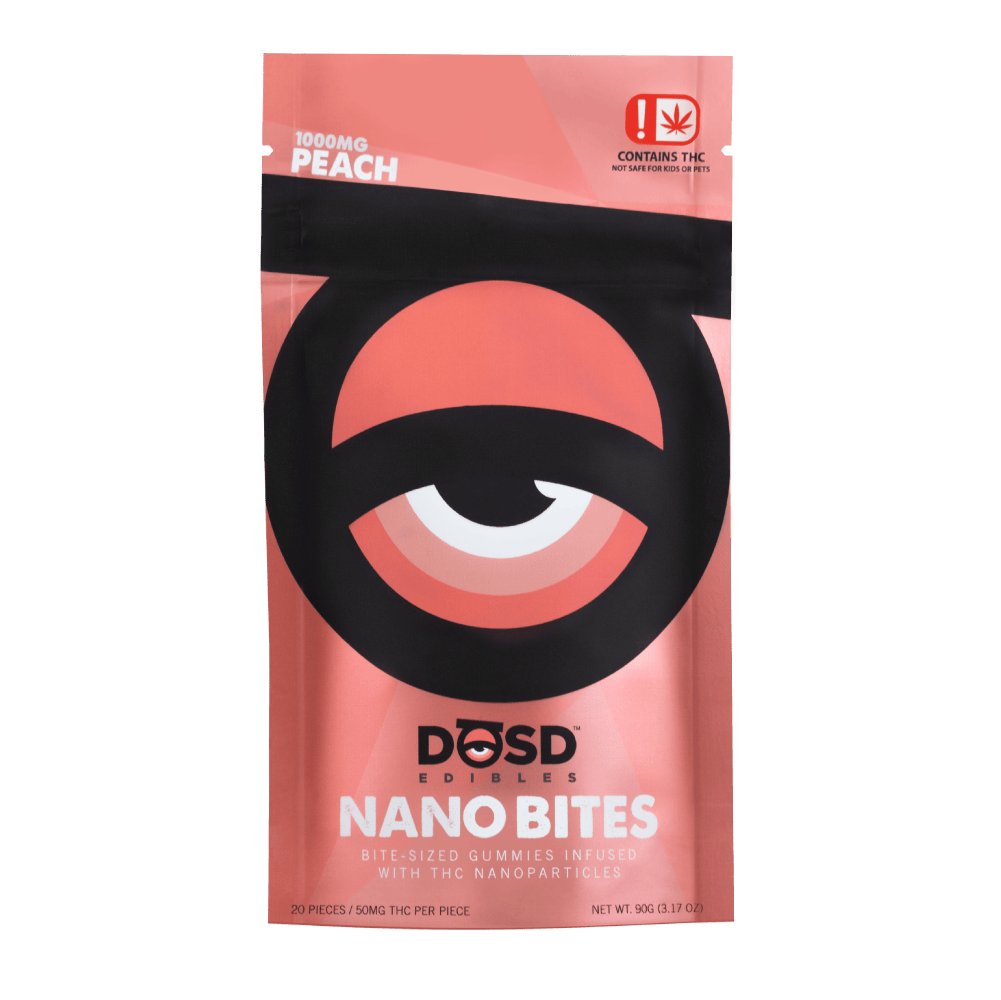Nano Bites - Peach 1000mg by DŌSD Edibles