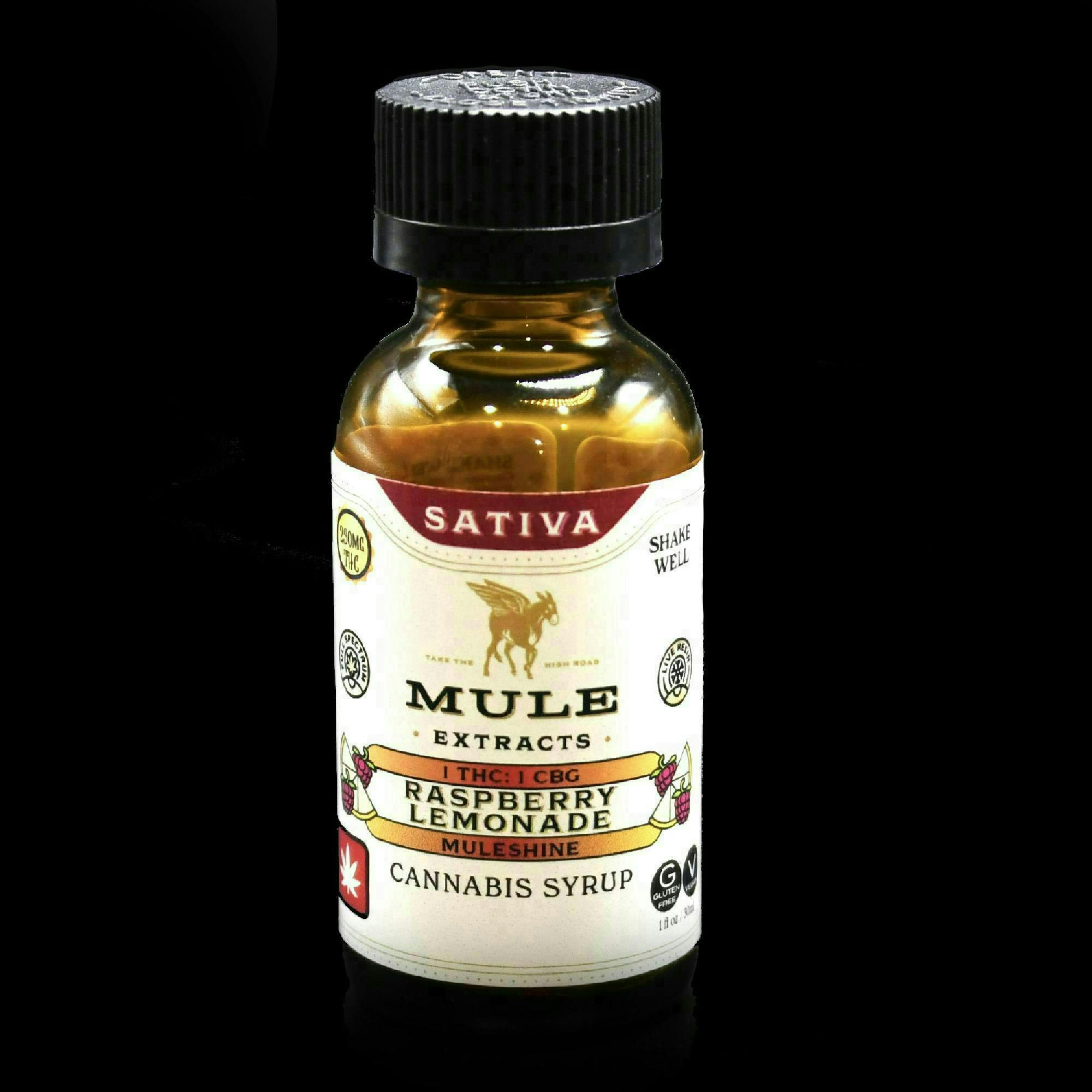 Raspberry Lemonade Muleshine | Infused Syrup | 250mg THC:250mg CBG | 30ml