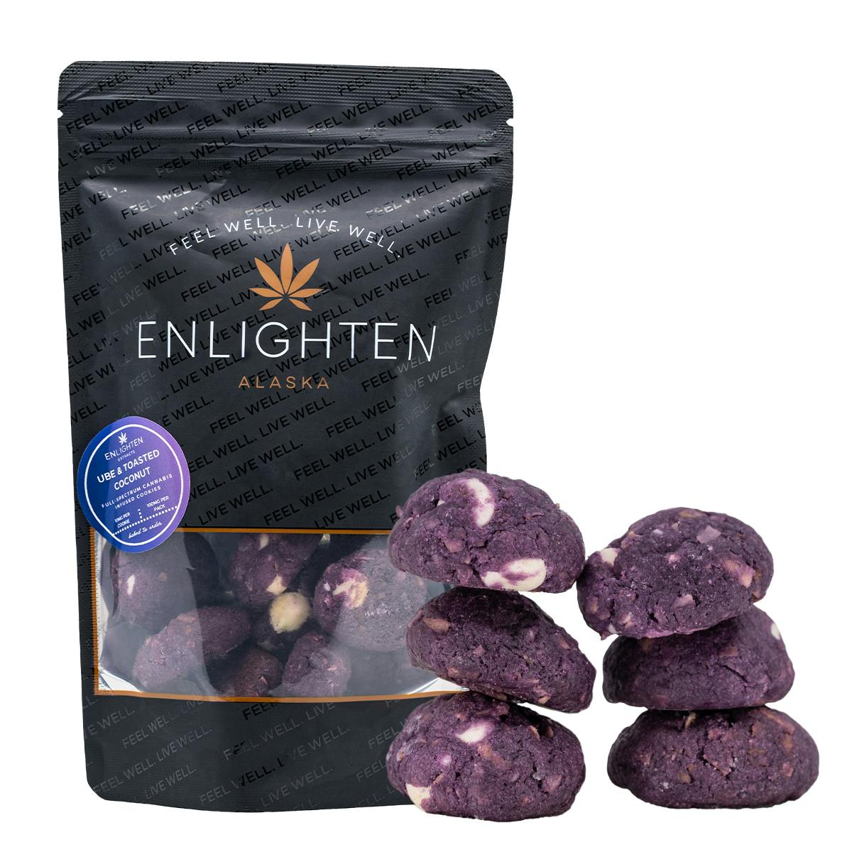 Ube & Toasted Coconut White Chocolate Chip Cookies - 10 pack (100mg)