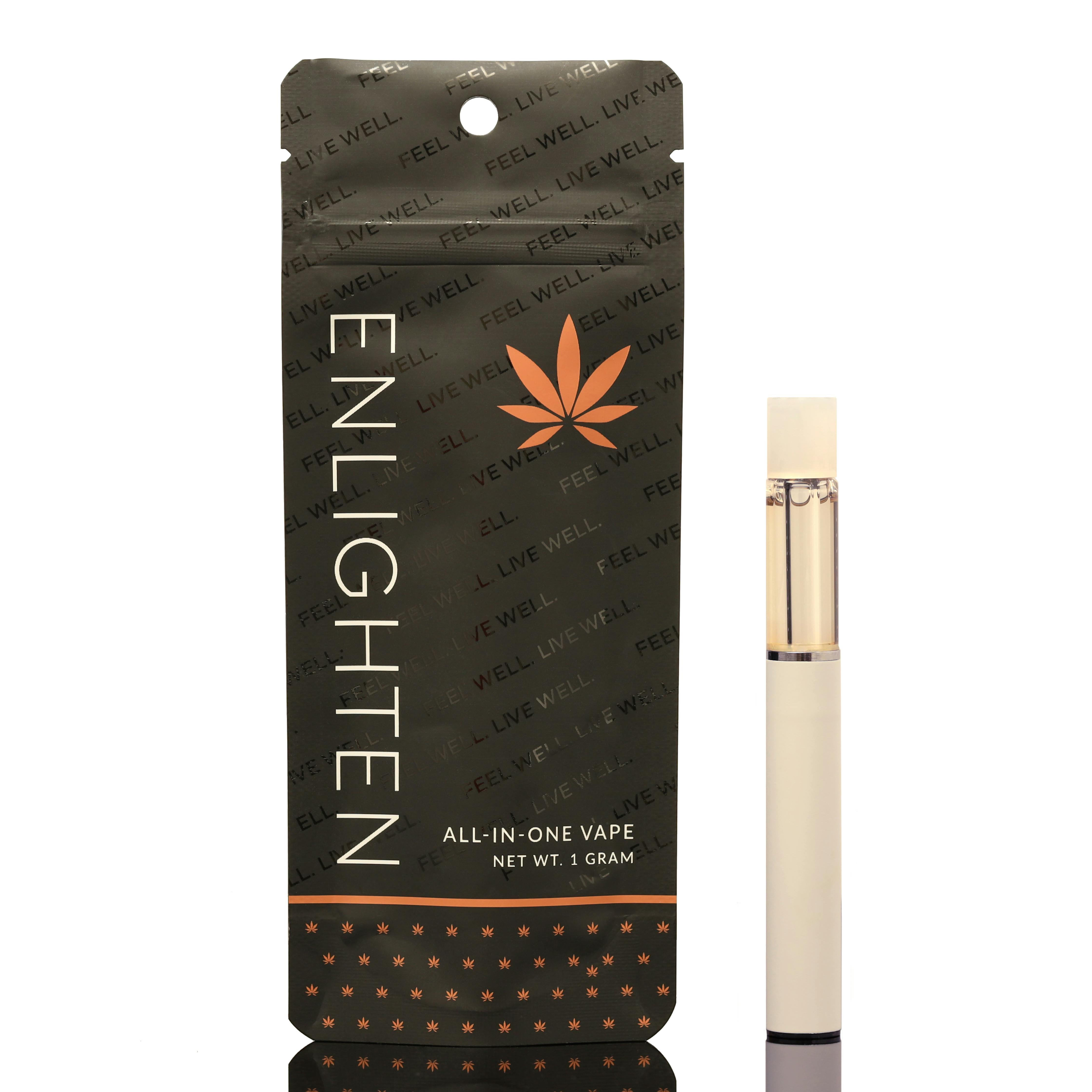 Strawberries & Cream Distillate Disposable Vape 1g Enlighten