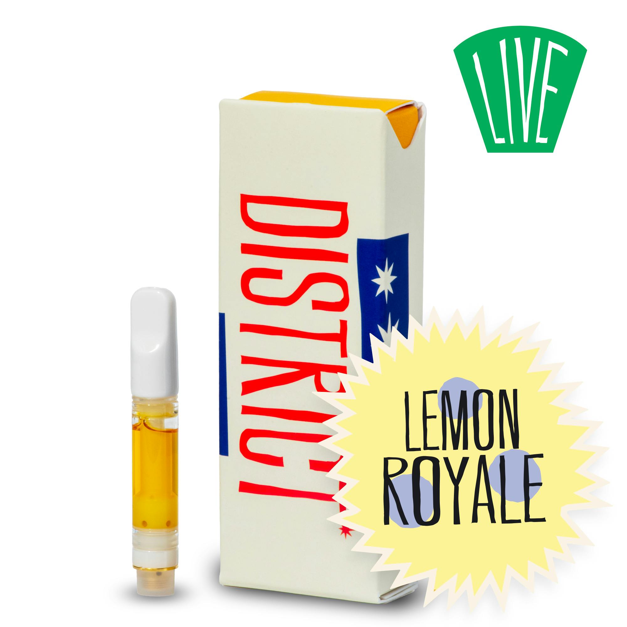 Lemon Royale Live Resin Vape Cartridge by District Cannabis