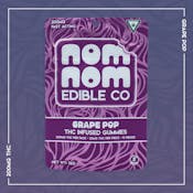 Nom Nom | Grape Pop | THC Gummies | 200mg