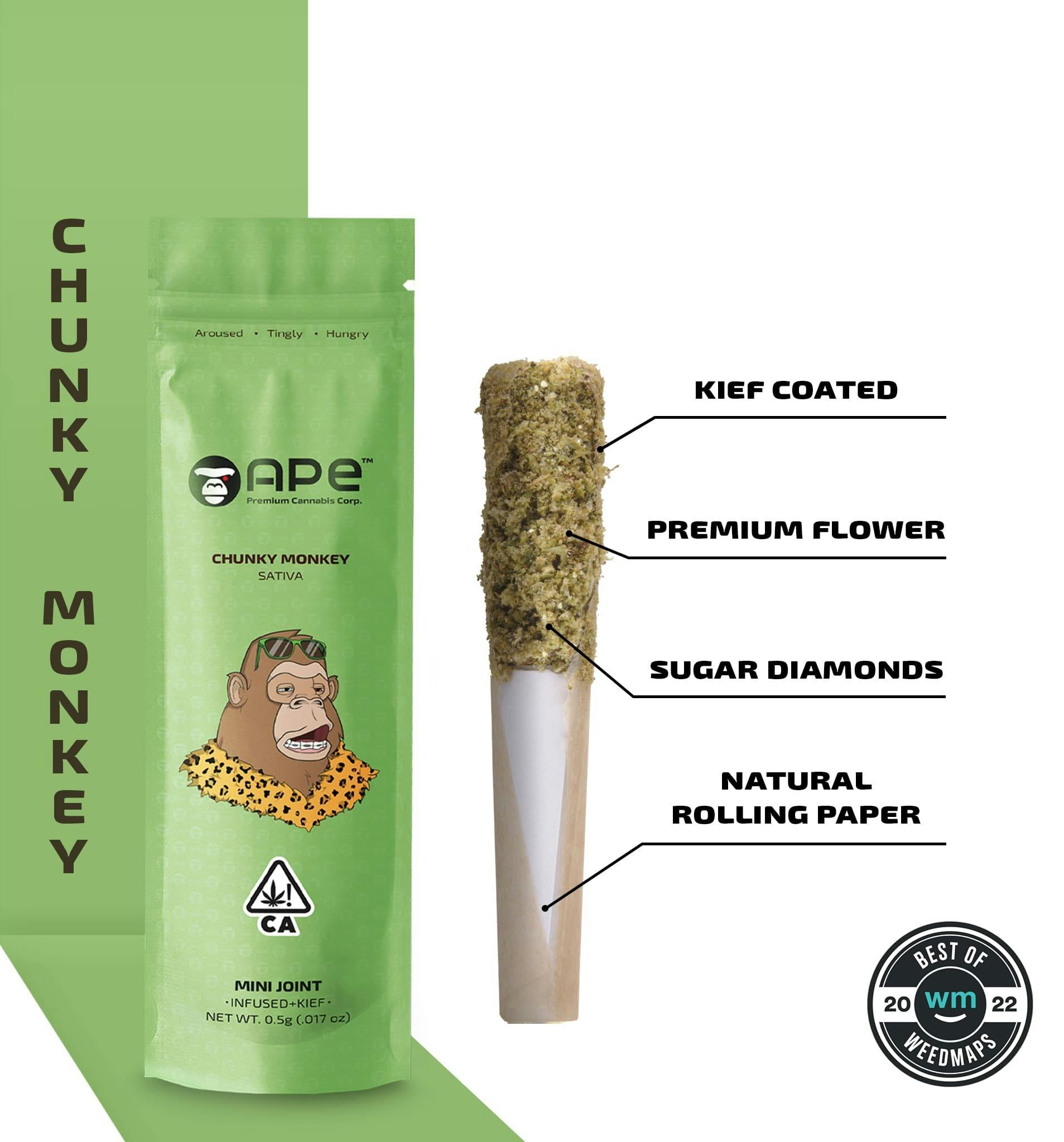 APE Premium Cannabis Corp CHUNKY MONKEY — Mini Joint Infused + Kief (0