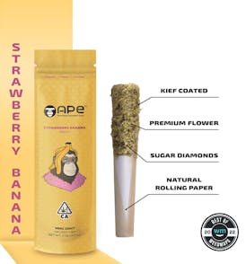 STRAWBERRY BANANA - Mini Joint Infused + Kief (0.5g)