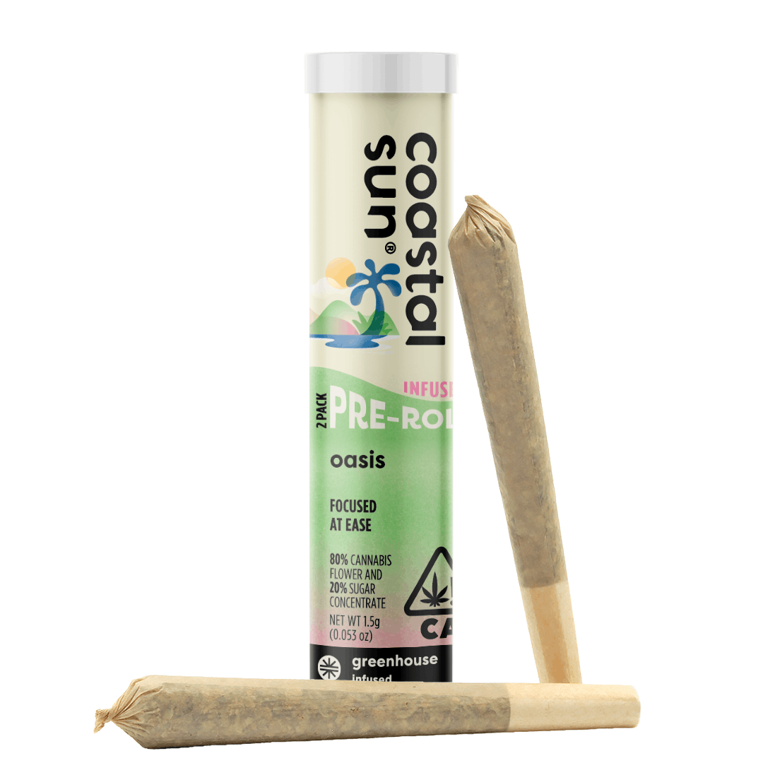 Coastal Sun Oasis Infused Greenhouse 0.75 PreRoll 2pk 1.5g Weedmaps
