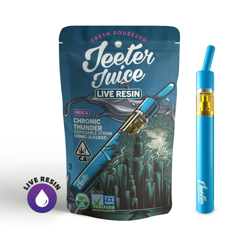 Jeeter Chronic Thunder · Live Resin Straw Disposable · 0.5g, Disposables