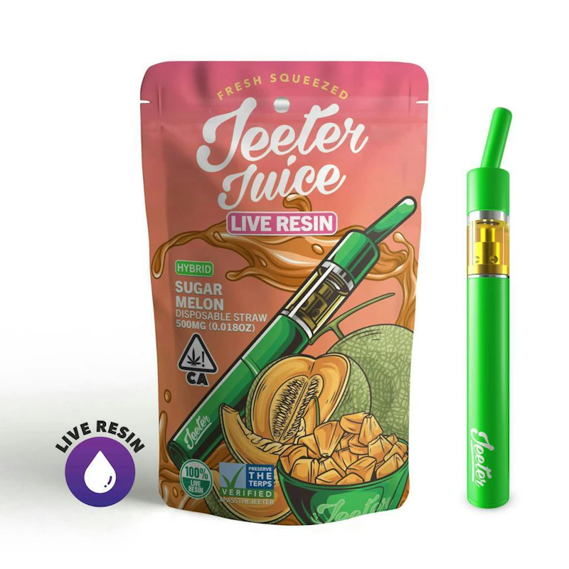 Jeeter Sugar Melon · Live Resin Straw Disposable · 0.5g, Disposables