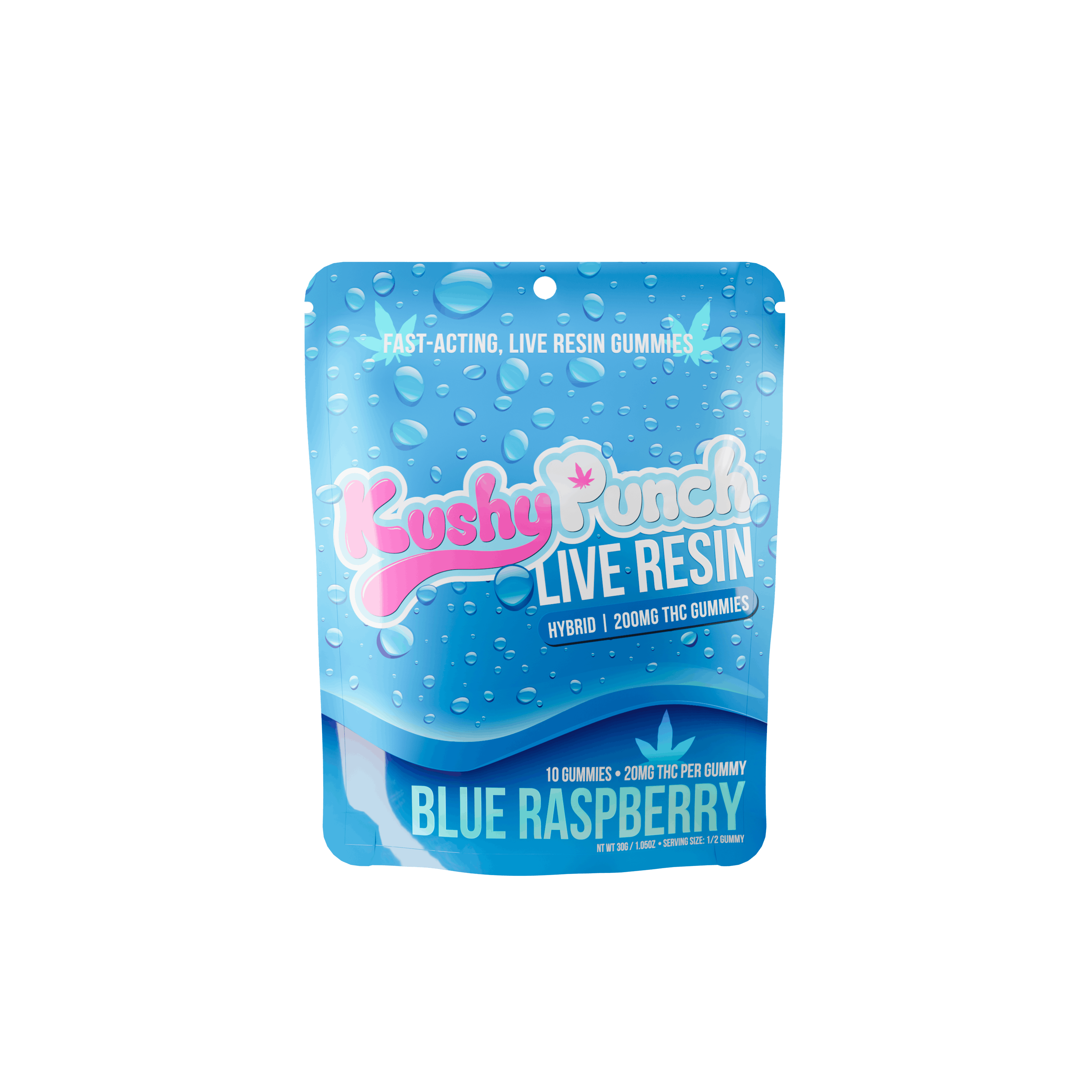 Kushy Punch - Blue Raspberry Live Resin GUMMIES 200MG - Kushy Punch