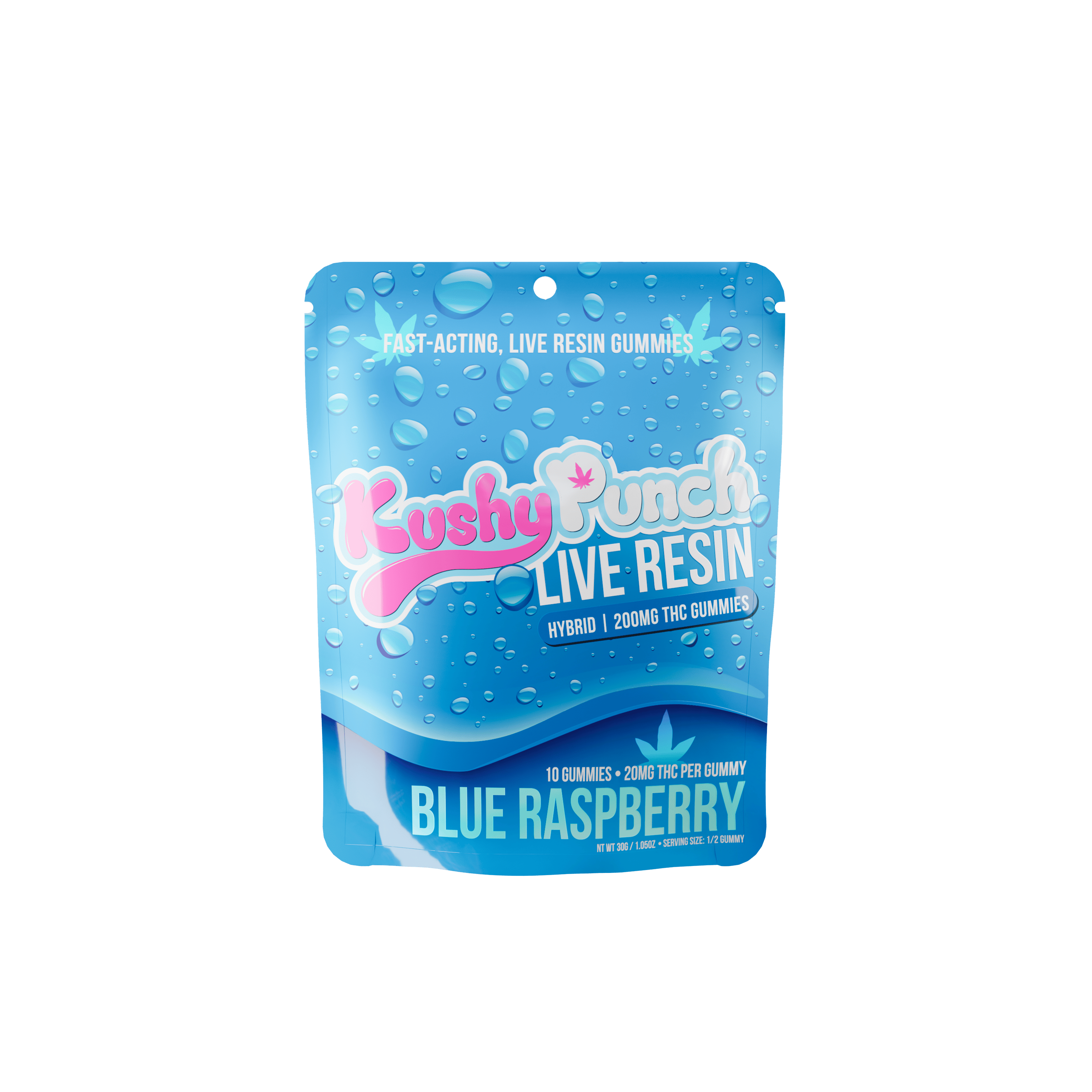 Live Resin | Blue Raspberry Gummies | 200mg | 10ct | 20mg/ea
