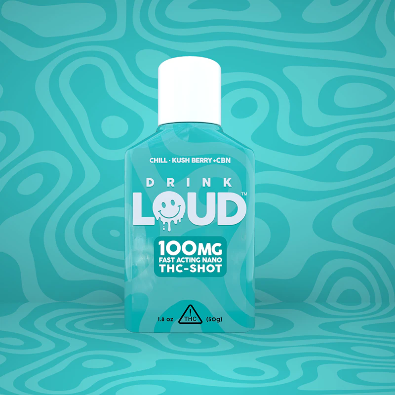 Rove Drink Loud 100mg THC Shot · Kush Berry + CBN · 50ml, Edibles