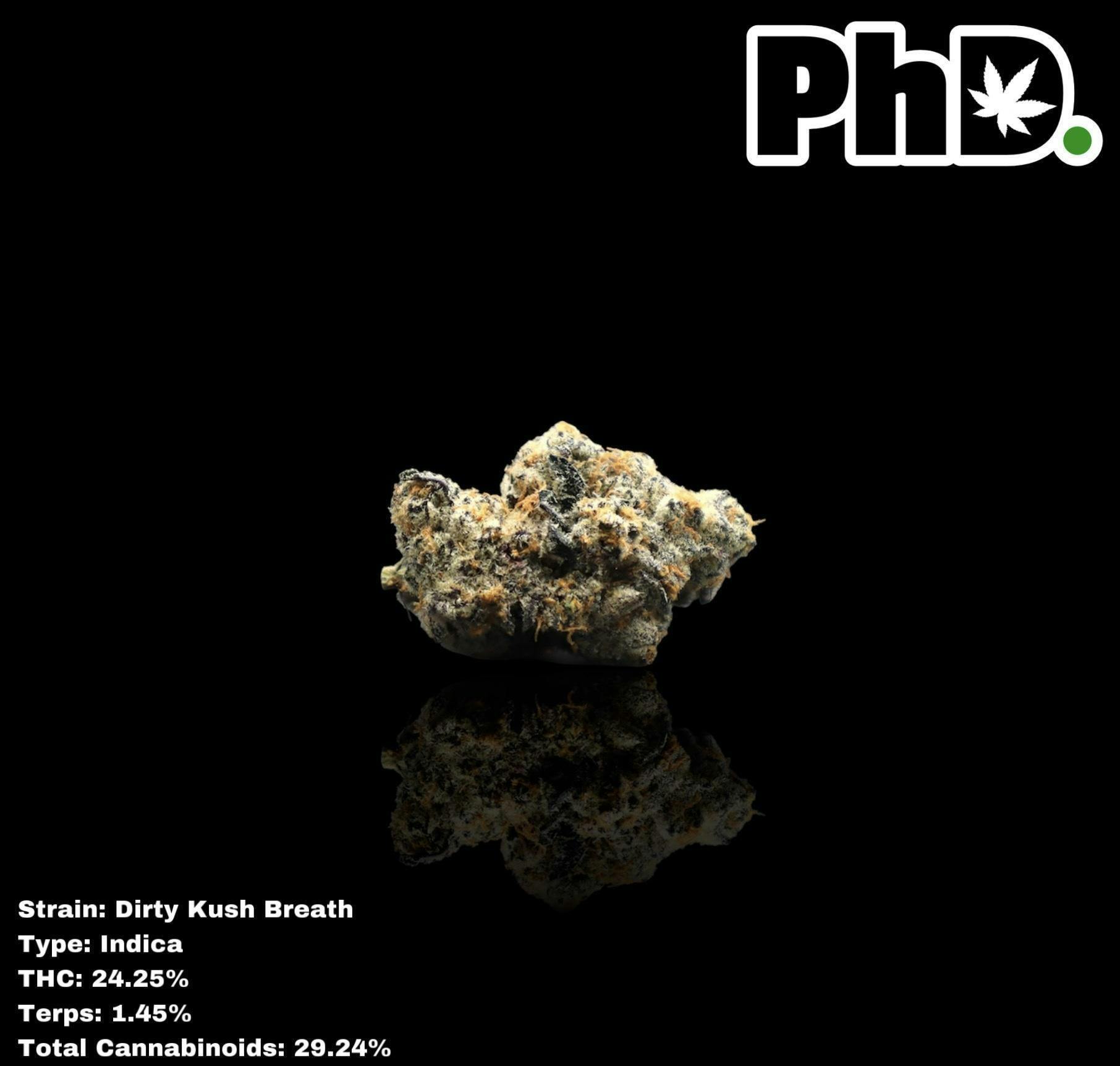 Pharmicated PhD Indoor Flower - Dirty Kush Breath (109 Grams