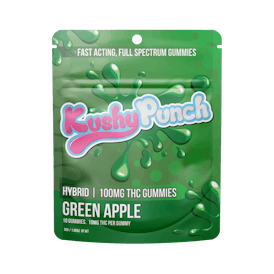 Kushy Punch - Hybrid Green Apple INDIVIDUAL GUMMIES 100MG