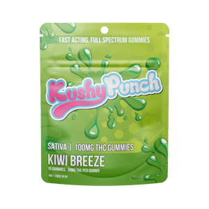 Kushy Punch - Kushy Punch Sativa Kiwi Breeze INDIVIDUAL GUMMIES 100MG