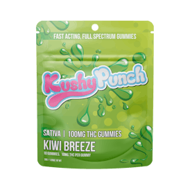 Kushy Punch - Sativa Kiwi Breeze INDIVIDUAL GUMMIES 100MG