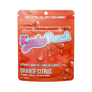 KUSHY PUNCH - Kushy Punch Recover (2:1) Orange Citrus - INDIVIDUAL GUMMIES 90MG