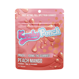 Kushy Punch - Indica Peach Mango INDIVIDUAL GUMMIES 100MG