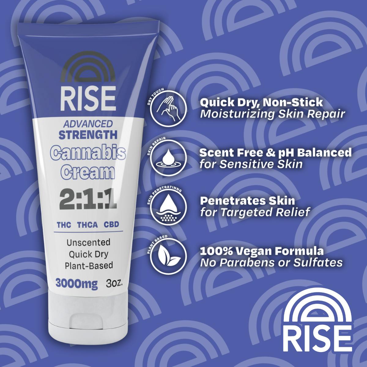 RISE 2:1:1 Advanced Strength Cream - 3oz - RISE