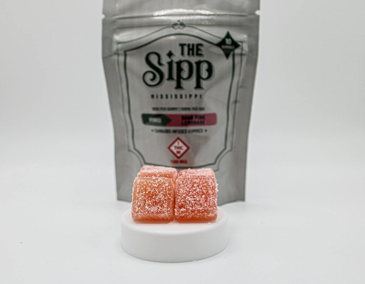 The Sipp: Sour Pink Lemonade Gummies - 100mg (10pk)