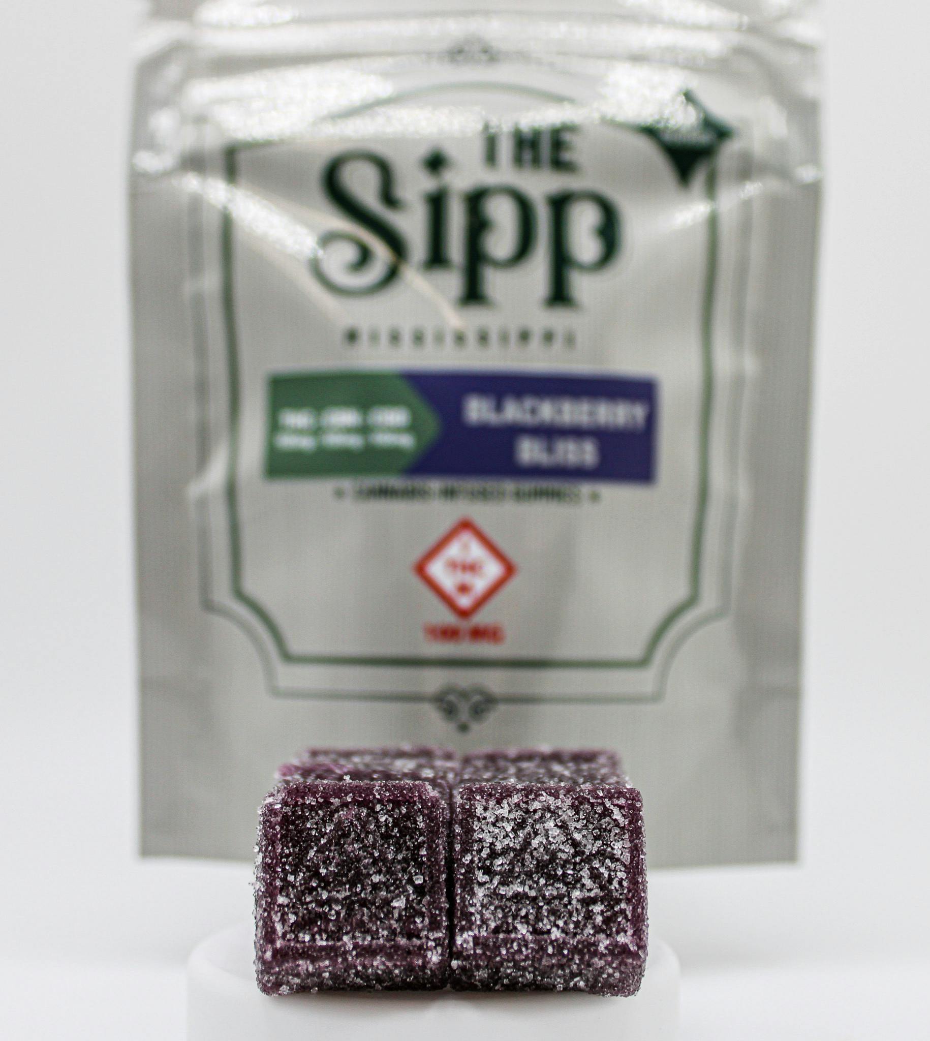 The Sipp: 1:1:1 100mg Blackberry Bliss Gummies (10pk) at DABBS Cannabis Dispensary