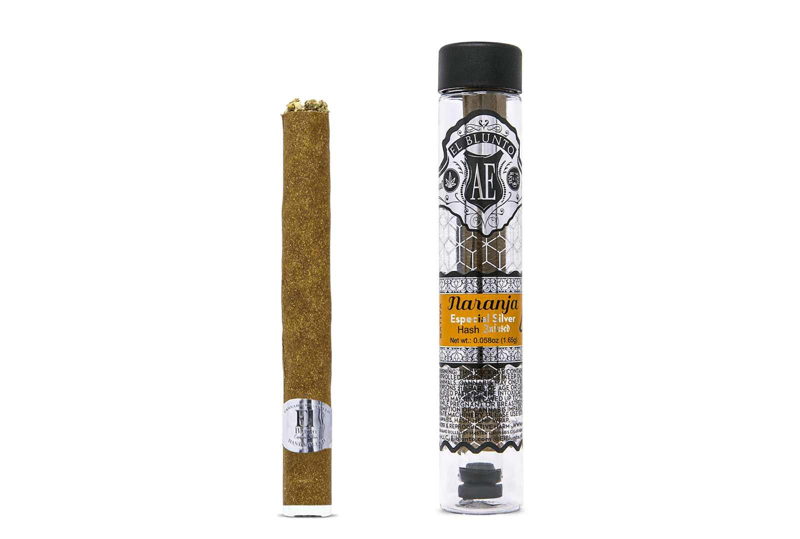 El Blunto Silver - Hash Infused - Naranja - 1.65G pre-roll