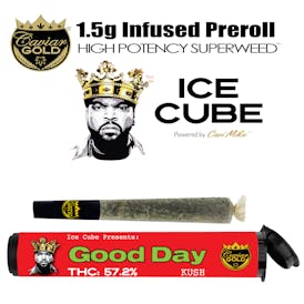 Caviar Gold l Ice Cube Cone l Good Day Kush l 1.5g Infused Preroll