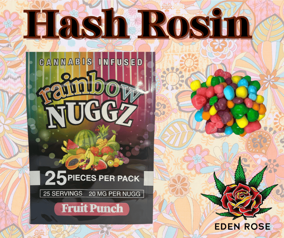 500MG Rainbow Nuggz: Hash Rosin - Fruit Punch - Eden Rose Processing