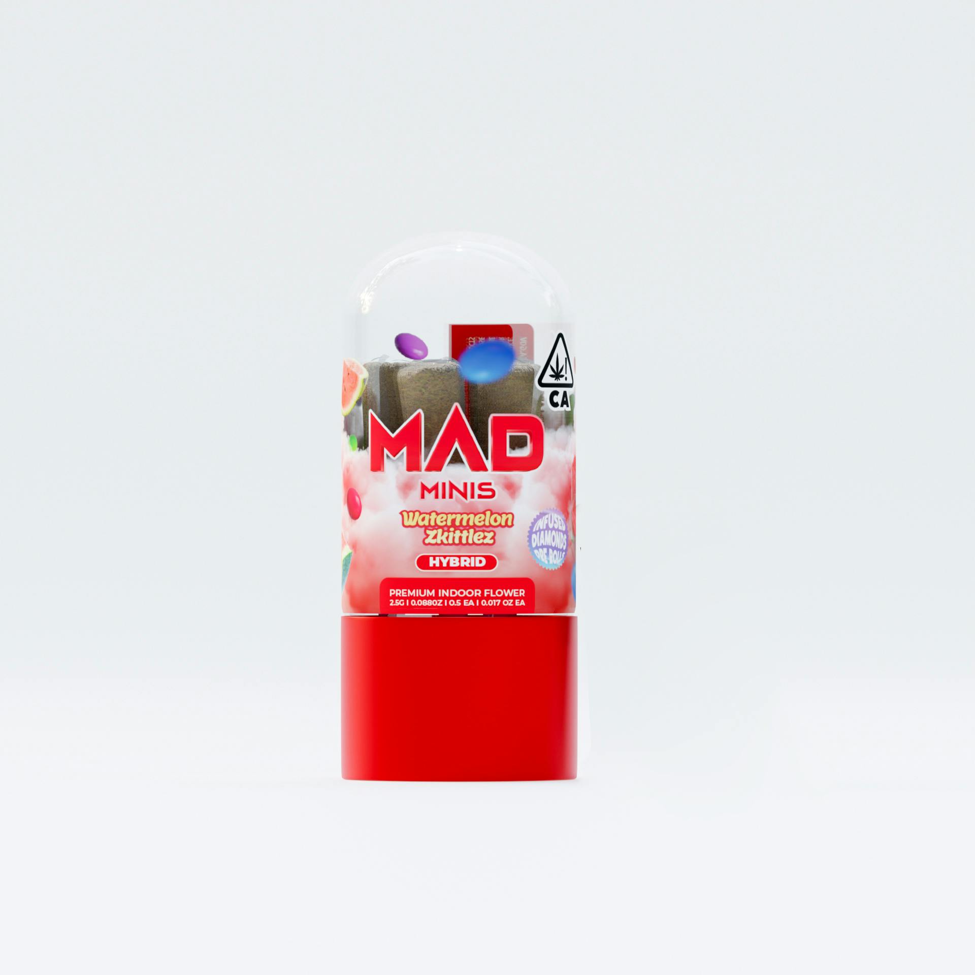 Mad Labs Watermelon Zkittlez 5 Pre Roll Mad Minis 2.5G Mad Labs