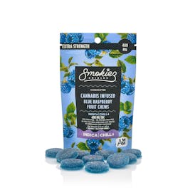 EXTRA-STRENGTHBlue Raspberry Indica400mg THC Fruit Chews