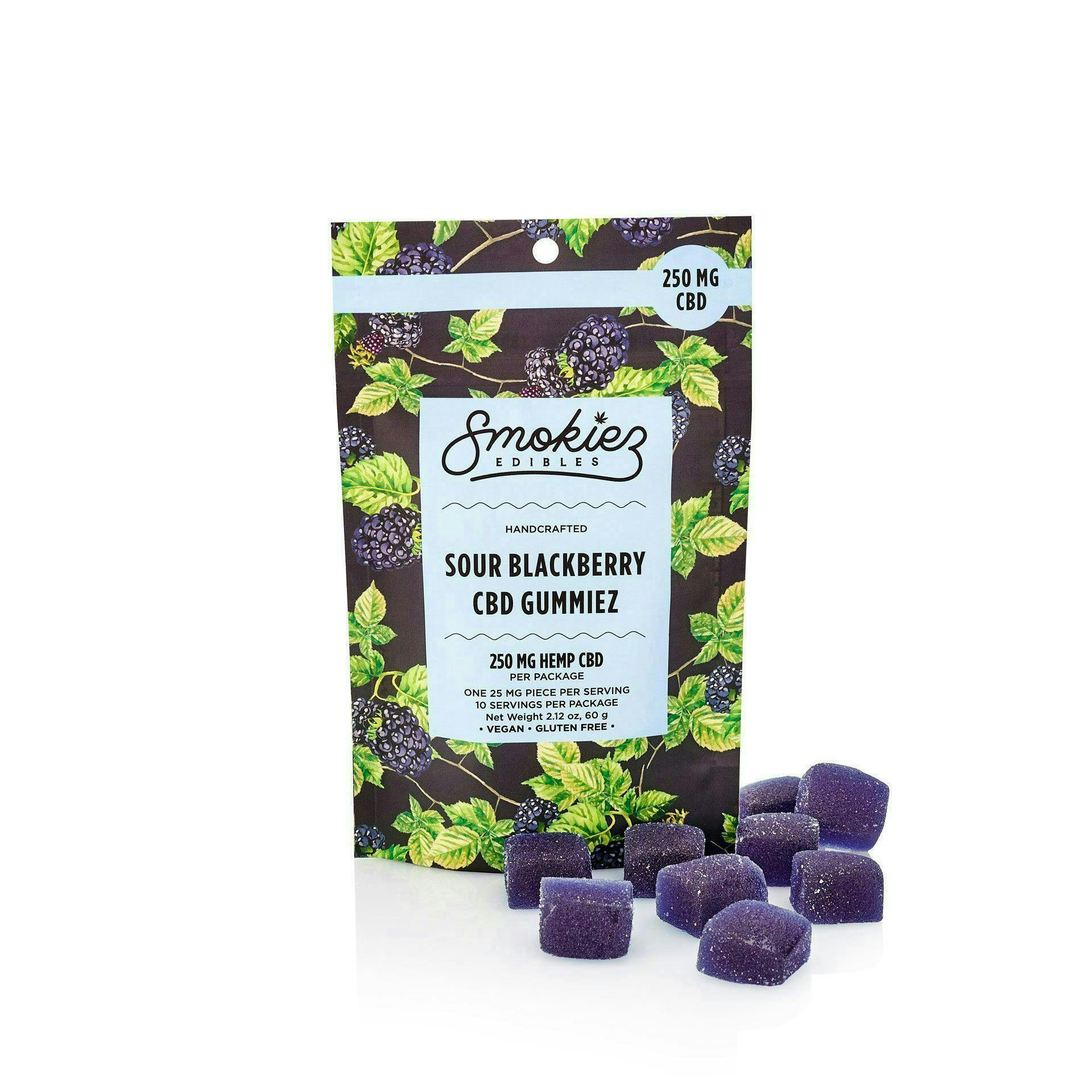 Sour Blackberry CBD Gummies | 250mg | 10ct | 25mg/ea