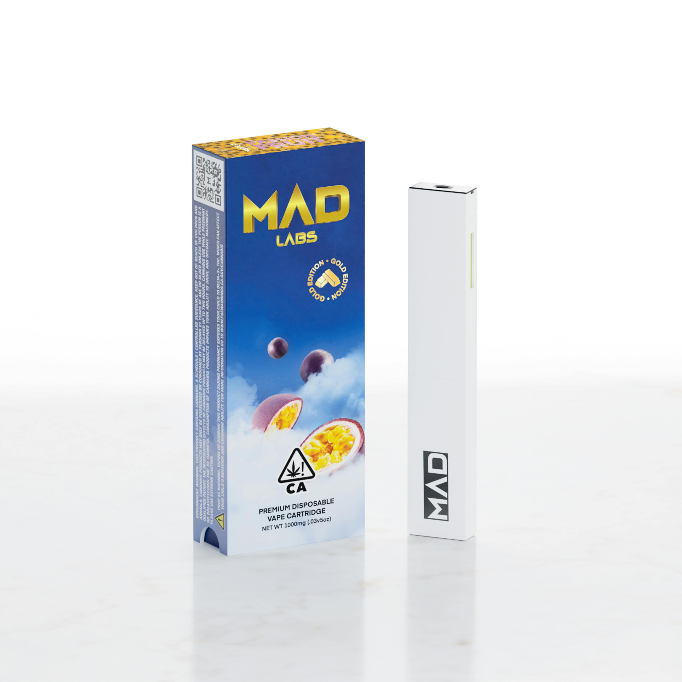 Mad Labs Passion Fruit Disposable Gold Edition 1G Mad Labs