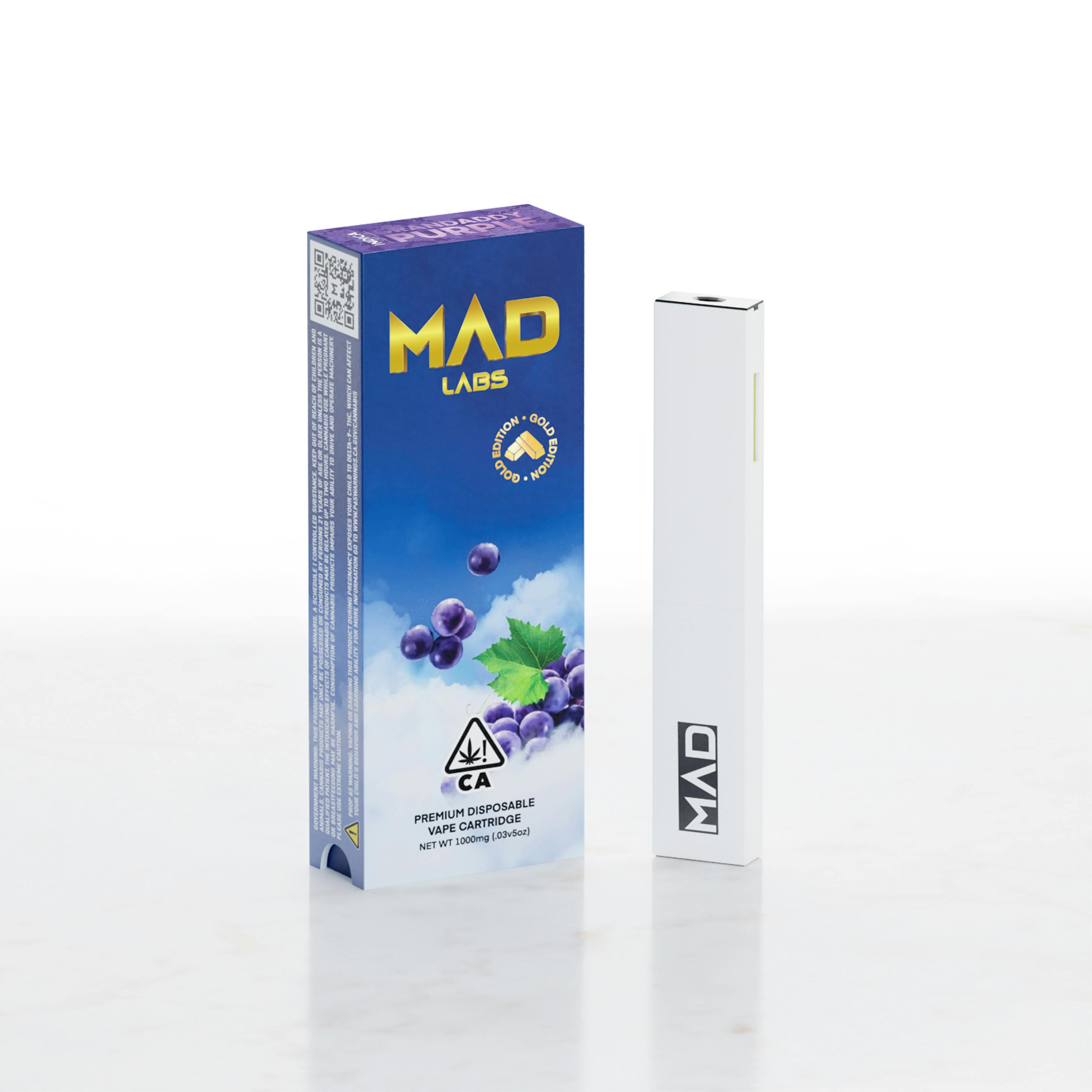 Mad Labs Grandaddy Purple Disposable Gold Edition 1G Mad Labs