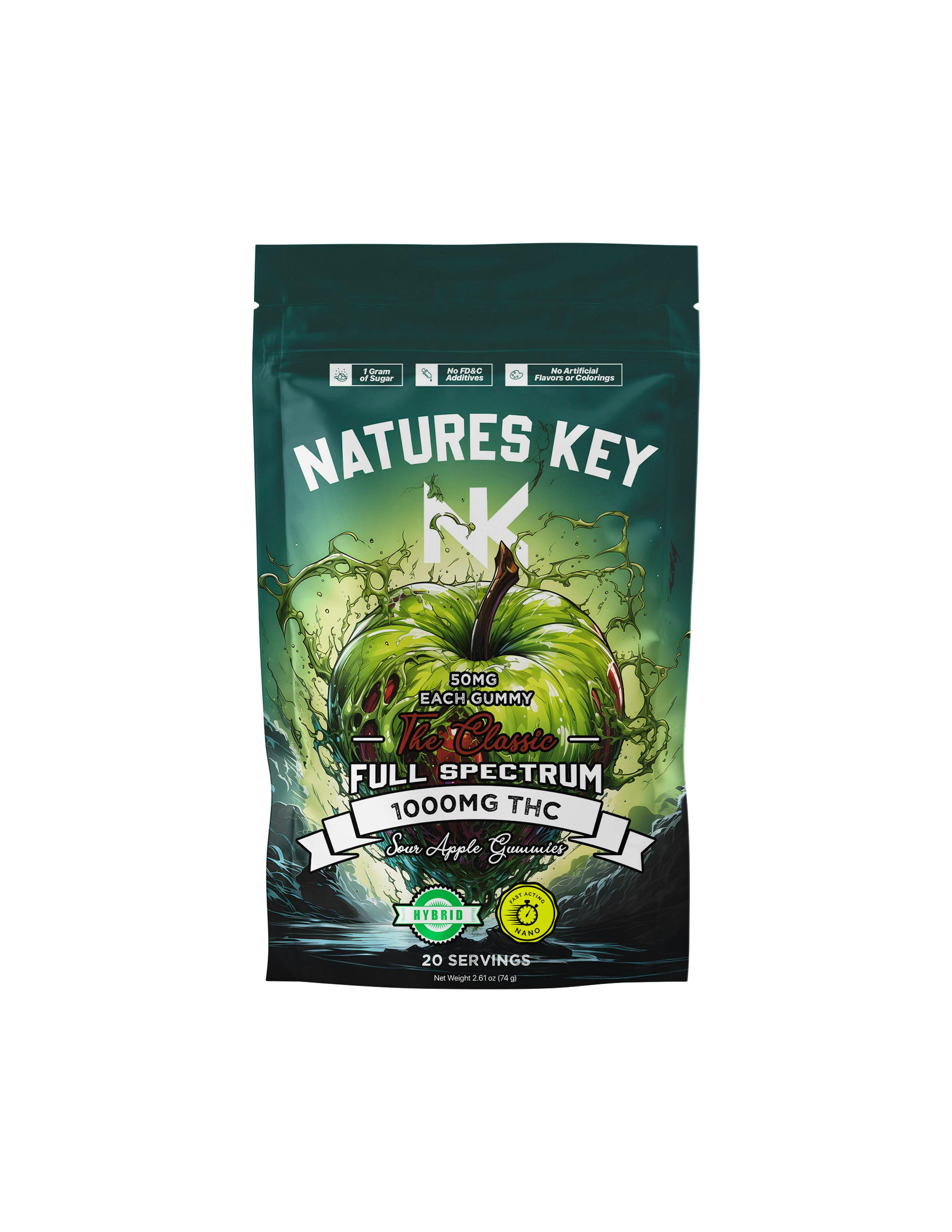 Sour Apple Nano Hybrid Gummies