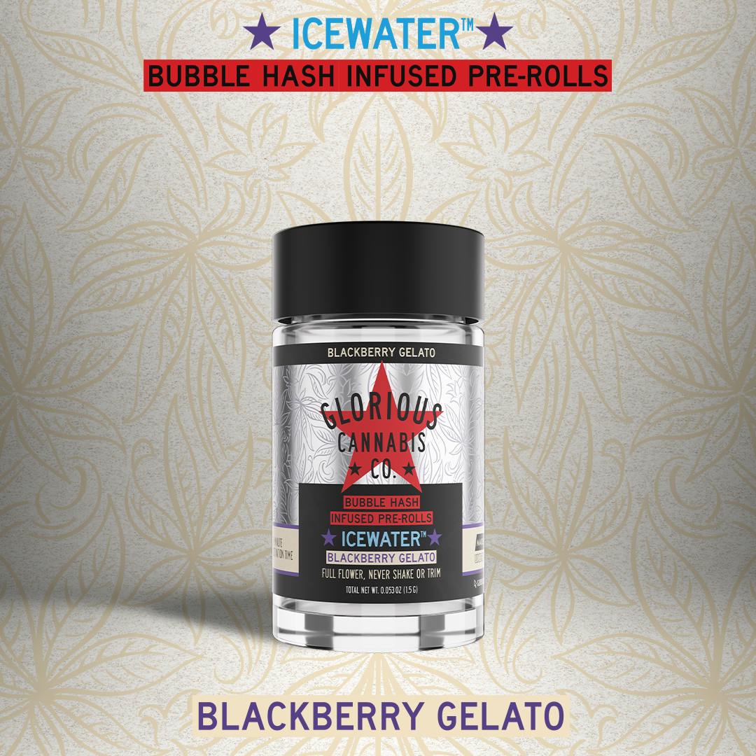 Glorious Cannabis Company Blackberry Gelato Multi Pack Bubble Hash Infused Glorious Cannabis