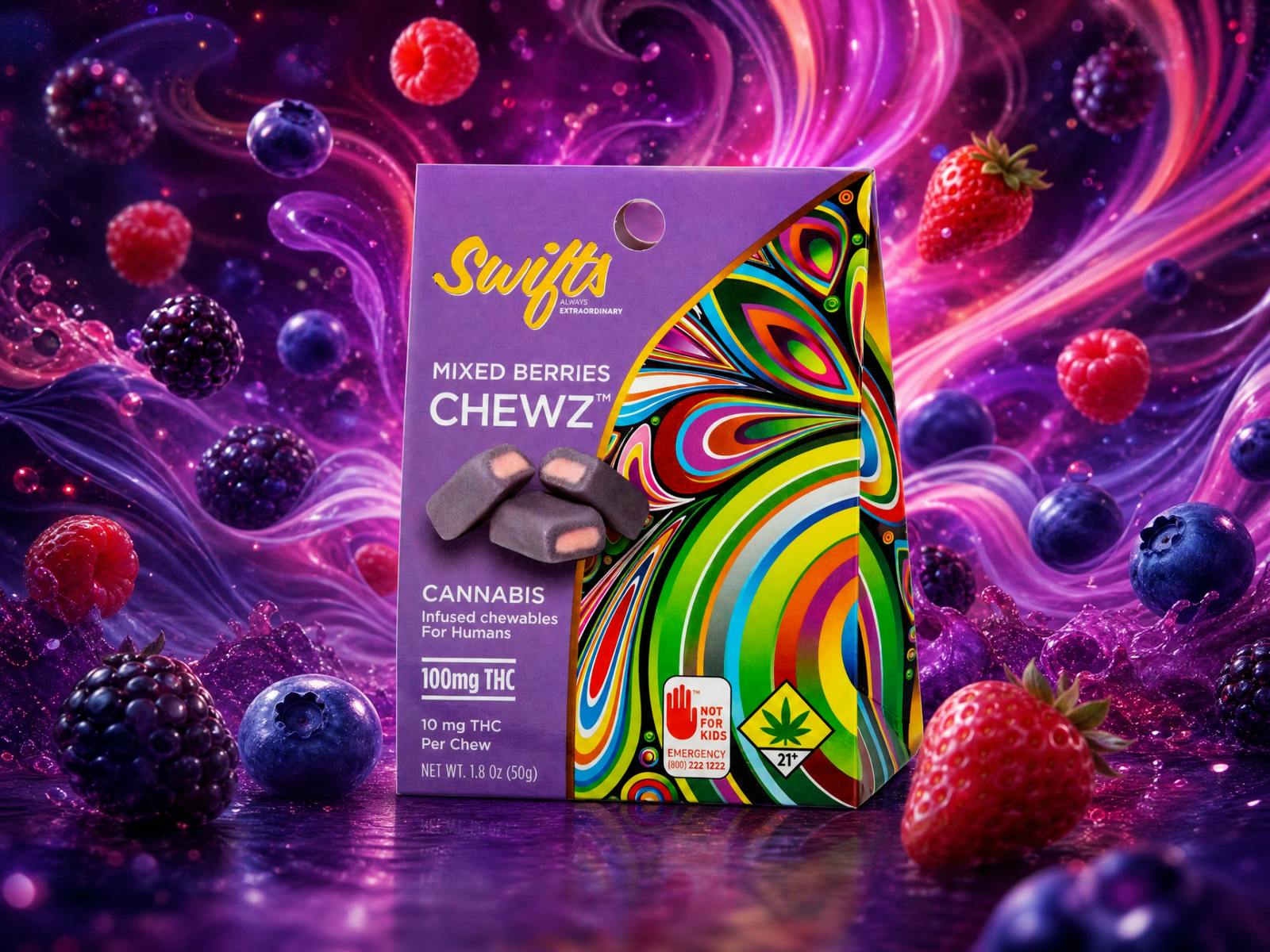 Swifts Chewz Mixed Berries 100mg