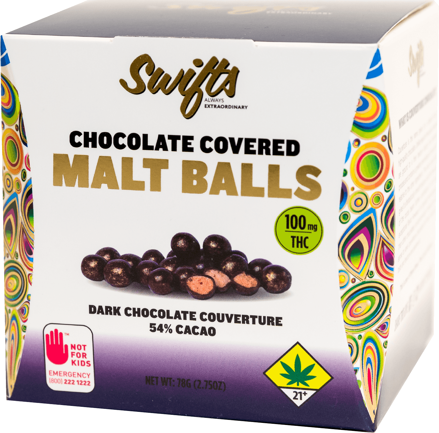 Swifts Chocolate Covered Malt Balls 100mg Swifts Edibles