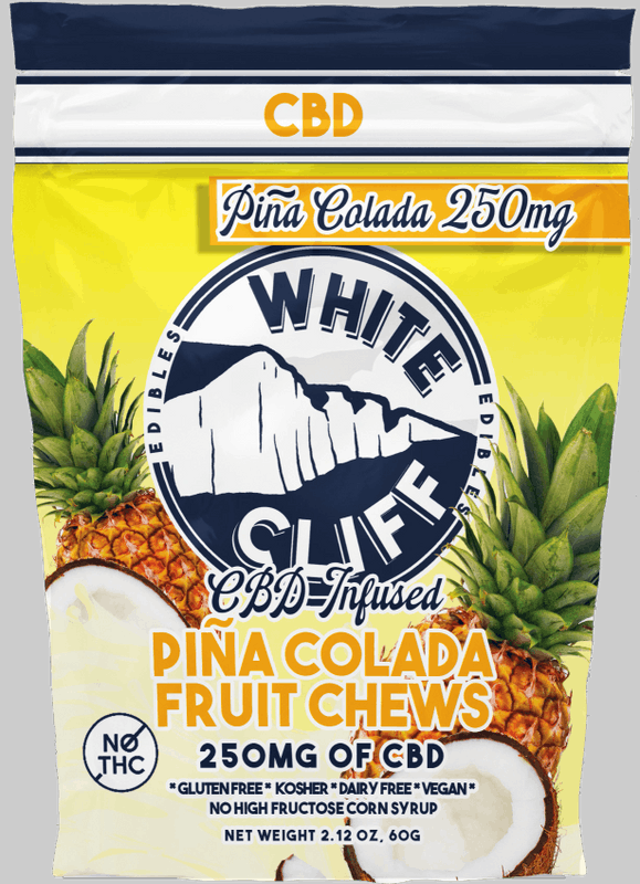 CBD Infused Pina Colada Fruit Chews White Cliff