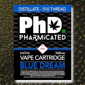 Pharmicated 510 Thread Vape Cart - 1000 mg - Blue Dream (S)