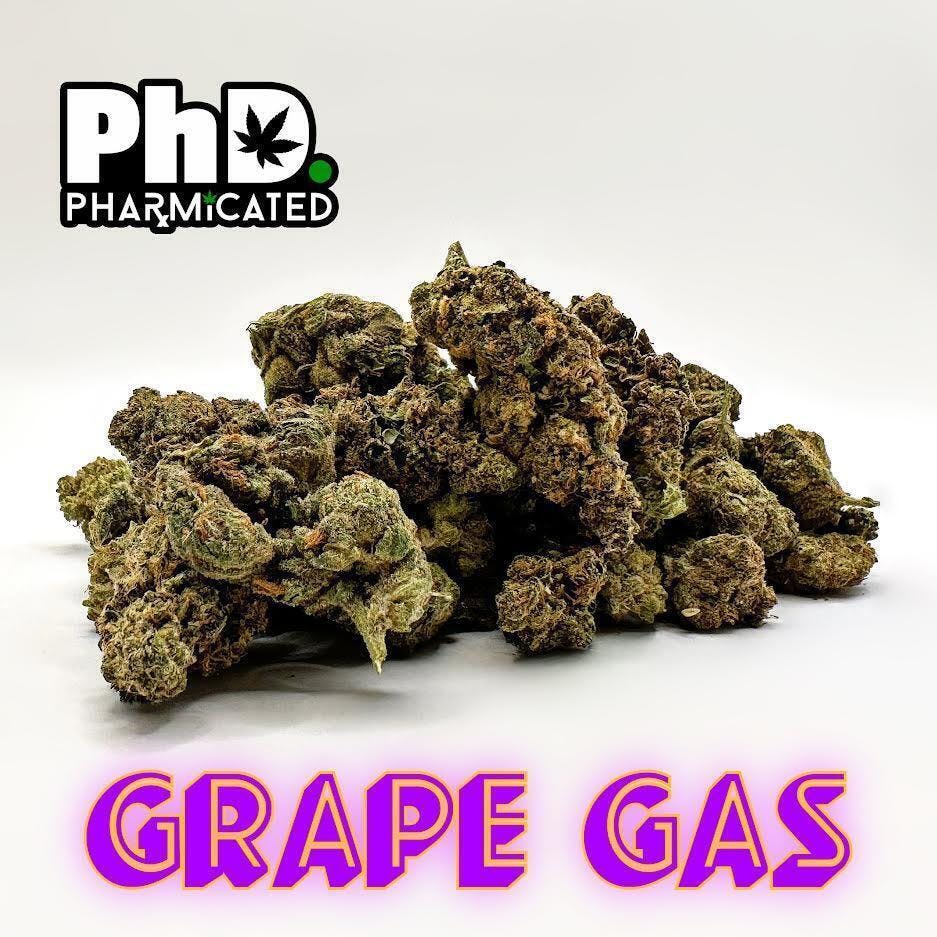 Pharmicated PhD Indoor Flower Grape Gas Weedmaps