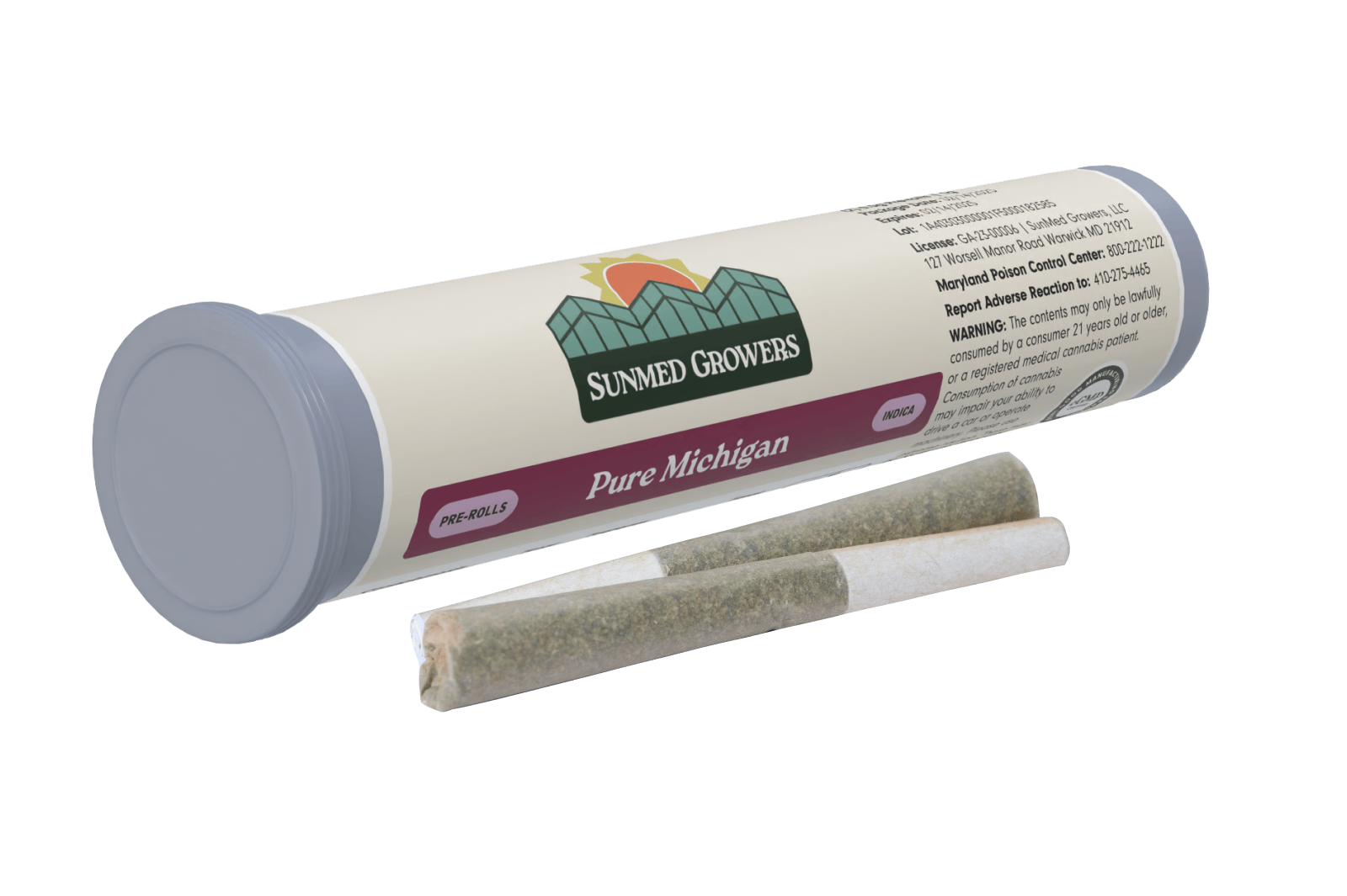 Pure Michigan Pre Roll 0.5g/2 Pack - SunMed Growers