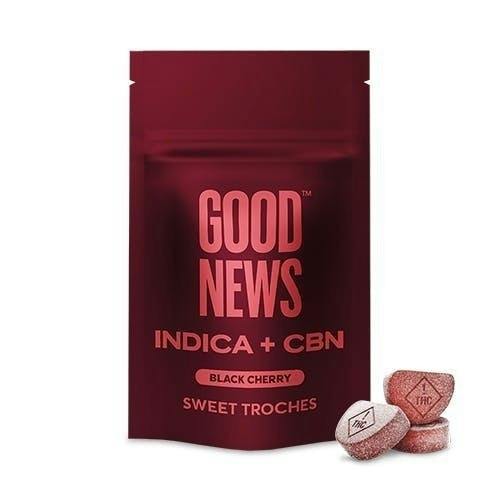 Black Cherry 1:2 THC:CBN Troches | 100mg | 10ct | 10mg/ea by Good News