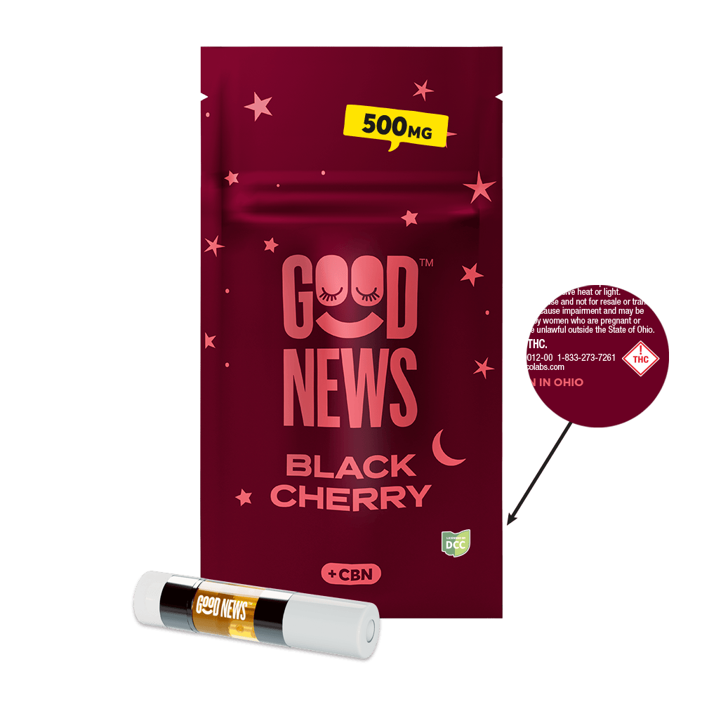 Black Cherry | 1:4 CBN:THC Cartridge | 0.5g by Good News