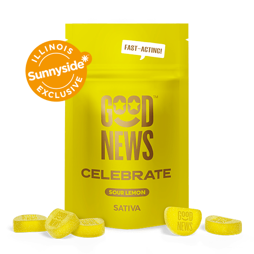 Celebrate | Sour Lemon Gummies | 100mg | 20ct | 5mg/ea by Good News
