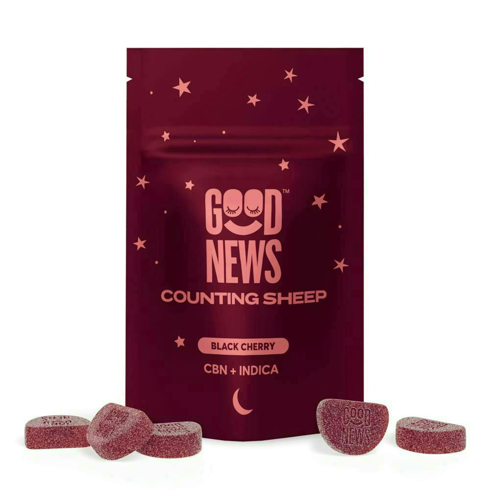 Counting Sheep | Black Cherry Gummies + CBN | 200mg | 20ct | 10mg/ea by Good News