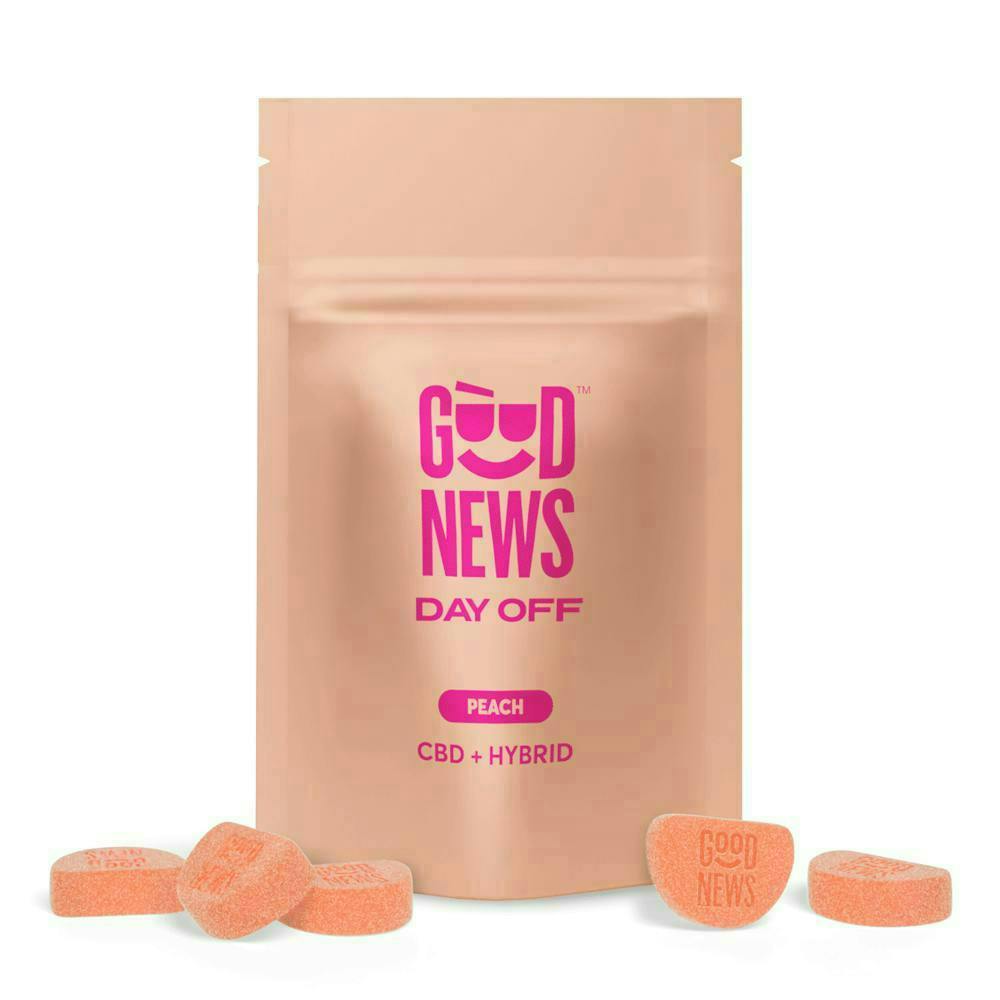 Day Off | Peach Gummies | 200mg | 20ct | 10mg/ea by Good News