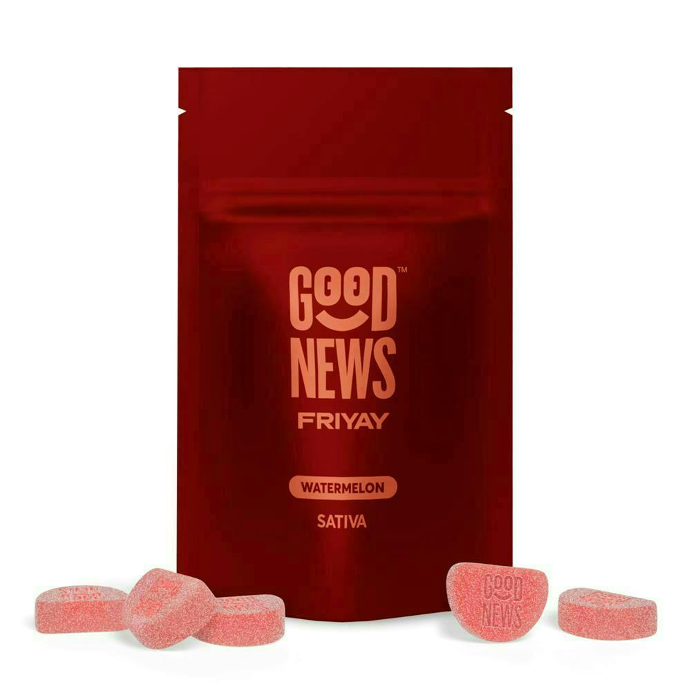 Friyay | Watermelon Gummies | 200mg | 20ct | 10mg/ea by Good News