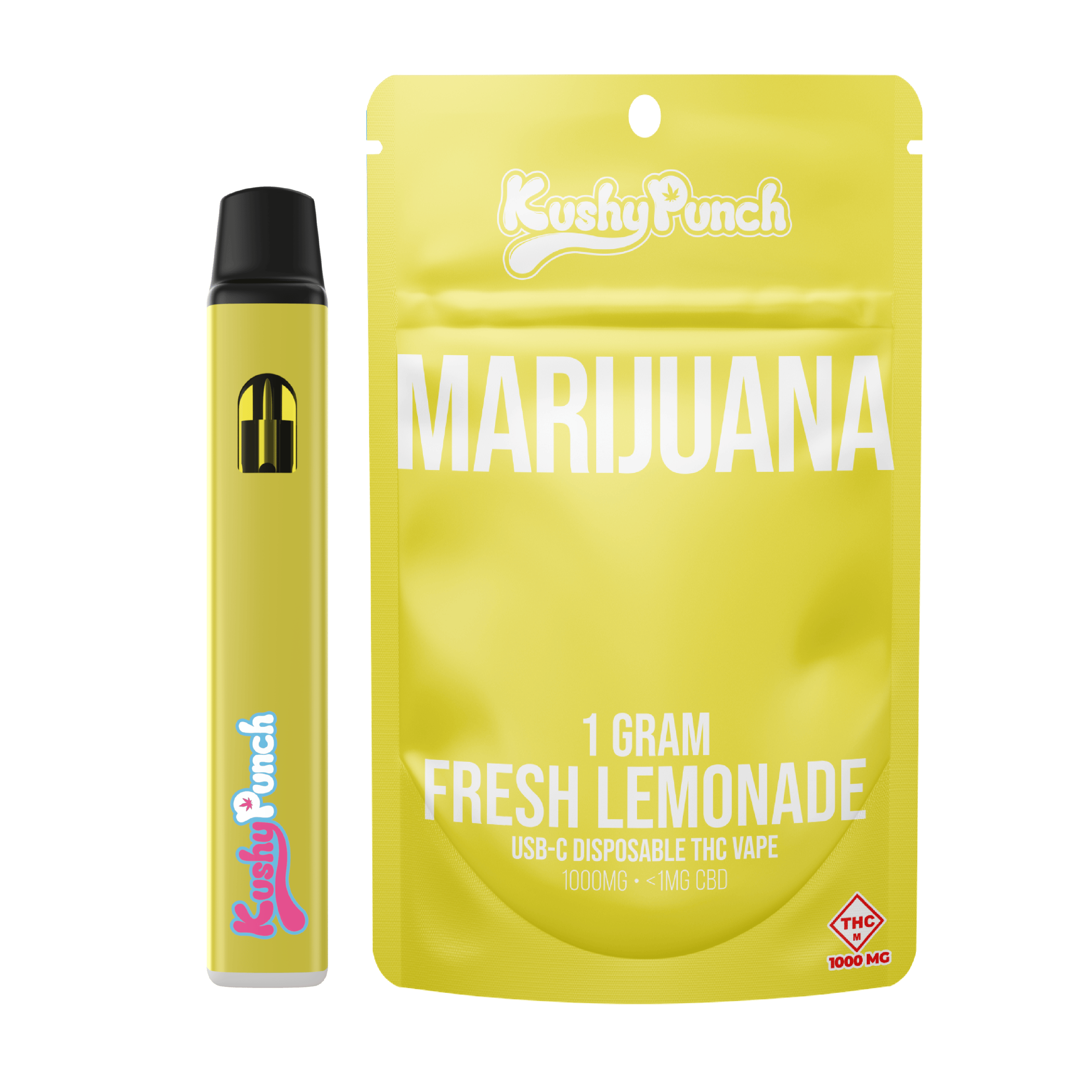 1G Kushy Punch Vape - Fresh Lemonade - Kushy Punch